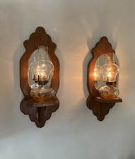 Vintage Wall Mounted Oil Lamps