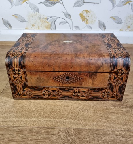 Victorian walnut writing slope - victorian,