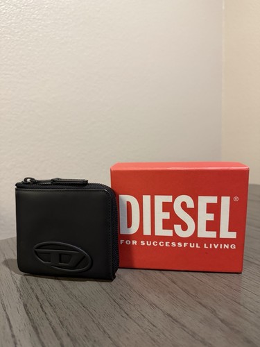 Diesel men black zip wallet - diesel, men's