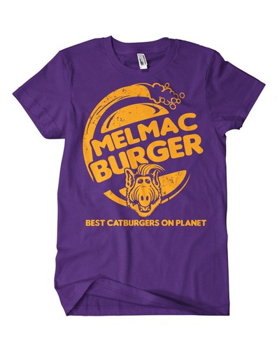 Melmac burger shirt purple - melmac,