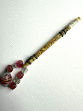 ANTIQUE VICTORIAN LACE BOBBIN. NAMED 'PATTY'. WITH SPANGLES