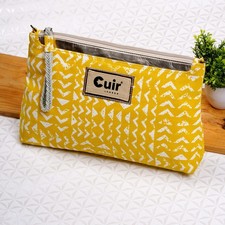Yellow Chevron Cotton Clutch
