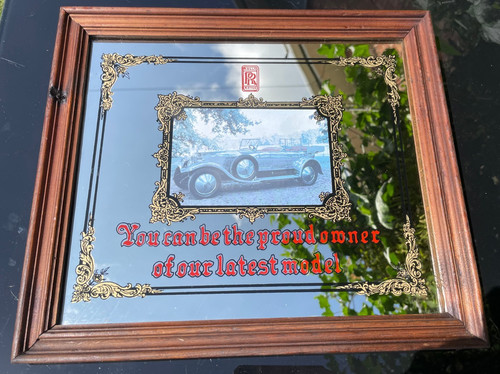 Vintage bar pub framed mirror - bar,