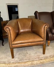 Tan Brown Real Leather Tub