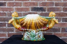 Large Majolica Sea Shell