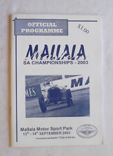 2003 Mallala Race Programme