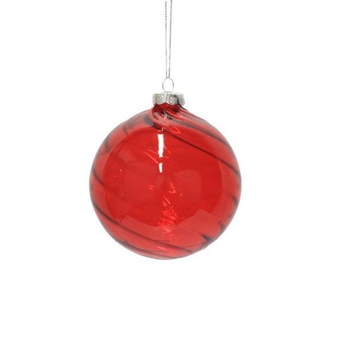 Red glass bauble - glass,