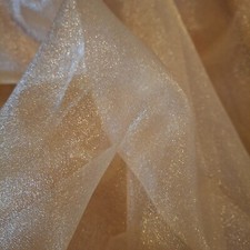 Gold organza voile semi