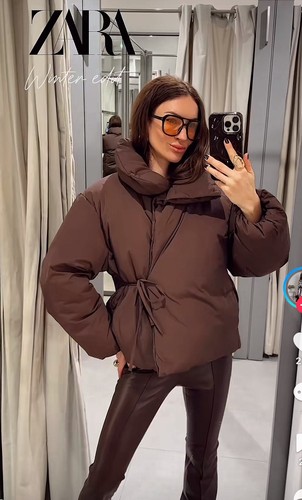 Zara short quilted anorak - quilted, with