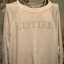 WILDFOX light pink jumper, cotton, glitter, read