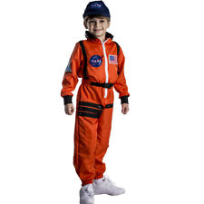 Dress Up America Astronaut Costume for Kids – NASA Orange Spacesuit for Boys