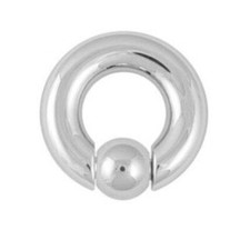 Captive Bead Ring Steel Septum Nose Earrings Piercing Spring Action CBR 8G 6G 4G