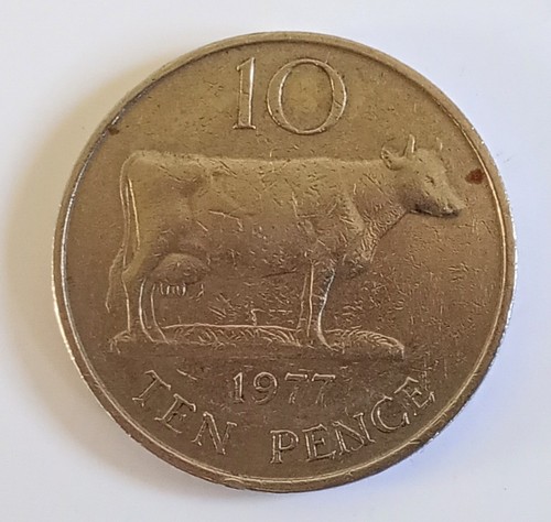 1977 guernsey pence coin - guernsey,