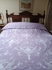 COTTON TRADERS King Size Duvet Set + Fitted Sheet. Mauve/Cream. Beautiful Order.