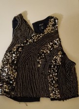 Sequin Beaded Top ZIP BACK