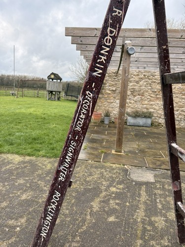 Old decorator ladders with - old,