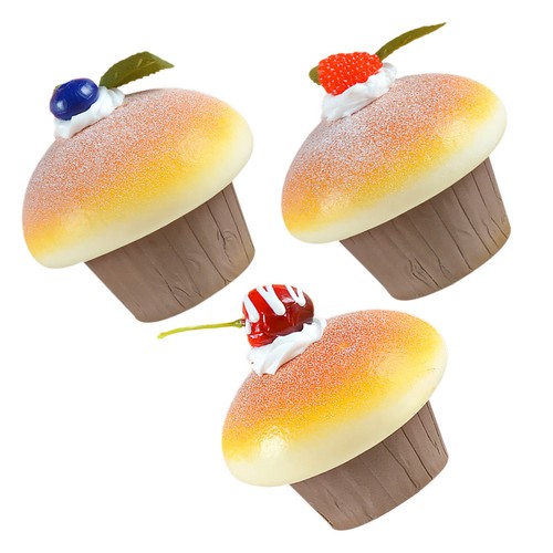 3pcs realistic cupcake - 3pcs,