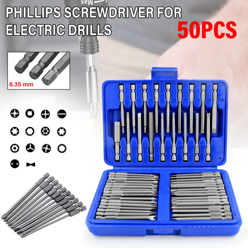50pcs magnetic screwdriver bit - magnetic,