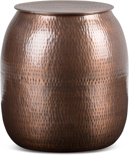 Antique copper round - antique, drum