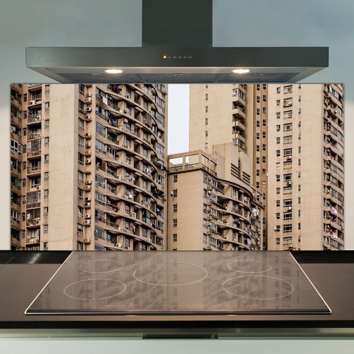 Glass kitchen splashback tile - kitchen,