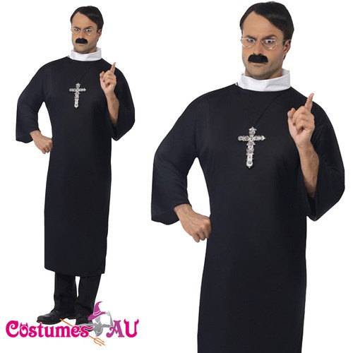 Mens priest costume robe - priest,