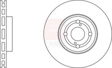 2x Brake Discs Pair Vented