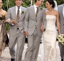 2Pcs Wedding Tuxedo Mens Suit