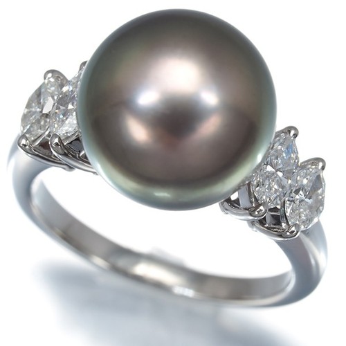 Auth mikimoto ring black south - auth,