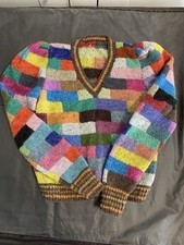 Hand Knitted Kaffe Fassett Rowan Felted Tweed Long Sleeve Jumper