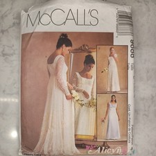 McCall's 9688 EMPIRE WAIST WEDDING GOWN DRESS BRIDAL Sewing Pattern Sz 10-14