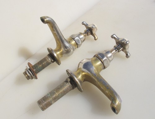 Antique brass taps sink - antique,