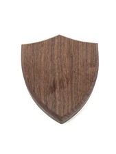Solid Walnut Shield Plaque Sign Blank Wooden Decoration Plinth Craft Stand