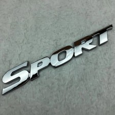 3D Silver Sport Logo Sticker