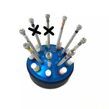 Screw Drivers Set of 7 on Swivel Base Watchmakers Hobby Tool Euro Pro -missing 2
