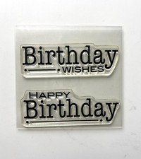 Woodware Double Birthdays stamp set