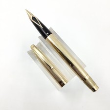 Sheaffer imperial touchdown 9ct solid gold masterpiece fountain pen, 14k nib