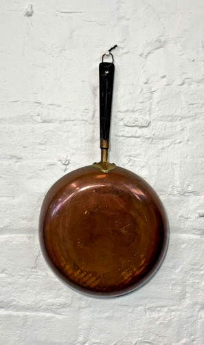 Vintage copper frying pan - vintage,