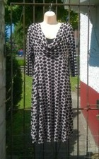 BARBARA HULANICKI for George Women's Black/Beige Jersey Dress UK 10 