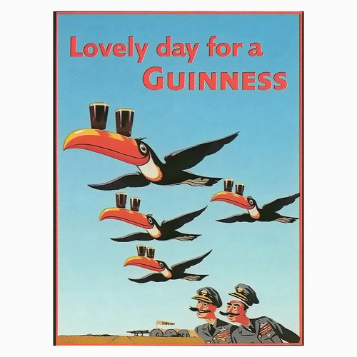 Guinness lovely day retro - guinness,