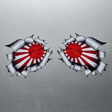 2x Japanese Rising Sun Jdm