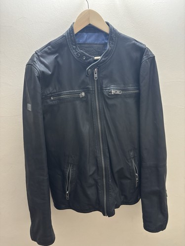 Superdry leather bomber jacket - leather,