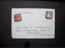 Stationery STO KEVII 3d brown Envelope + 1d LOMBARD ST Fancy Geometric to Canada