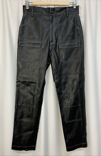 Mistress Rocks Faux Leather Trousers Skinny Biker Black Small SAMPLE C3373