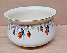 Vintage chamber pot- Chinese Lantern pattern, missing handle.