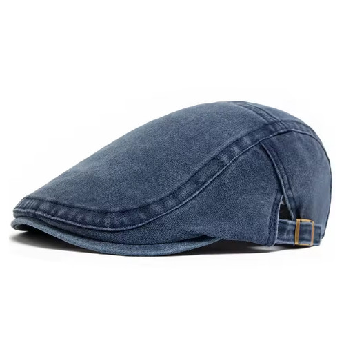 Men flat cap washed newsboy - cap,