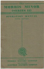 MORRIS MINOR SII SALOON TRAVELLER TOURER ORIGINAL 1954 OWNERS HANDBOOK *VGC*