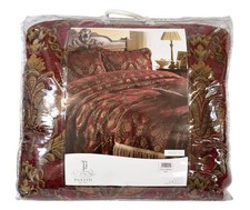 Paoletti Shiraz Burgundy Bedspread Throw 275cm x 275cm
