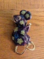 Vintage Mouse Floral Enamel