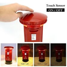 Red London Phone Booth Post Box Money Coin Bank Night Light Novelty Desk Lamp
