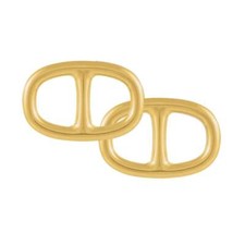 Buckle Style Gold Tone Scarf/Sarong Ring (2 Pack)